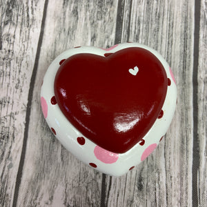 Heart box with heart lid, small